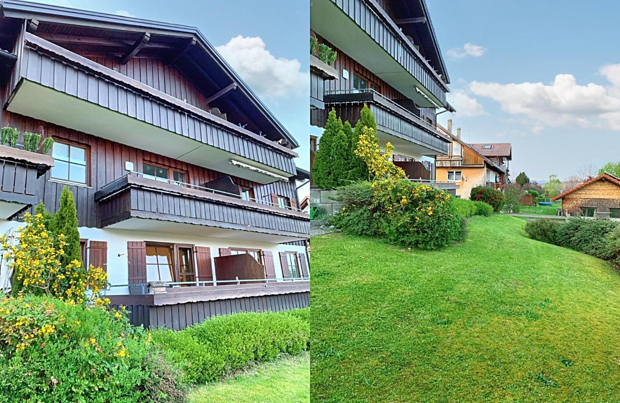Lindners Hideaways - Bergnest Lodge - Bergblick Fewo 6 Pers Balkon Garten Hund Ski Unterkunft Luftkurort Oberreute Naehe Buchenegger Wasserfaelle Eistobel Bodensee Екстериор снимка