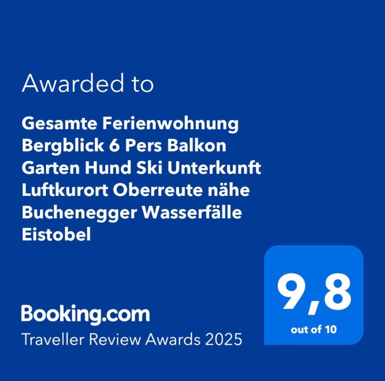 Lindners Hideaways - Bergnest Lodge - Bergblick Fewo 6 Pers Balkon Garten Hund Ski Unterkunft Luftkurort Oberreute Naehe Buchenegger Wasserfaelle Eistobel Bodensee Екстериор снимка